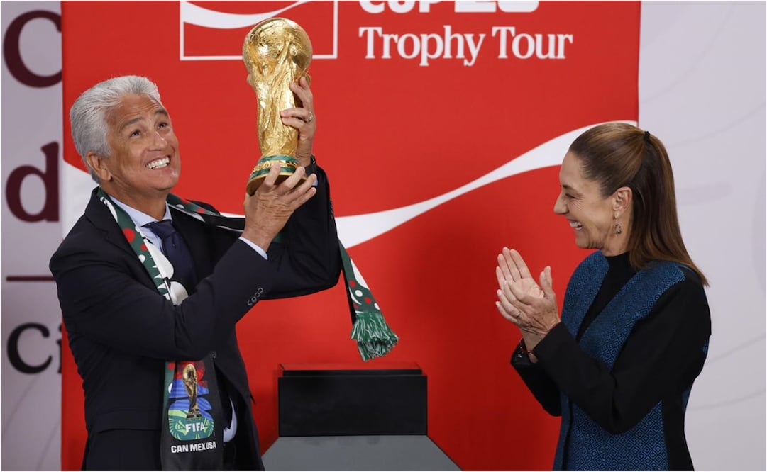 FOTO: DIEGO SIMON/ EL UNIVERSAL -  ¿Quién es Bebeto, la leyenda brasileña que acompañó a Claudia Sheinbaum en la visita de la Copa del Mundo?