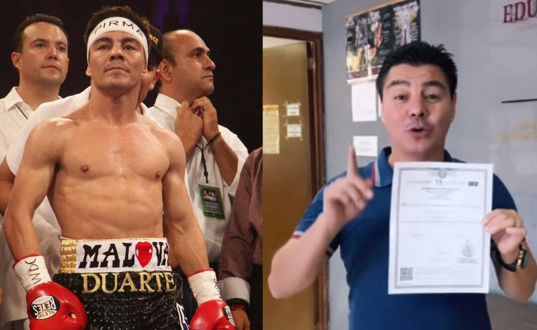 El multicampeón mexicano presumió orgulloso su certificado. Foto: Especial