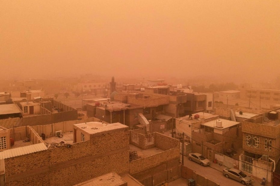 10 fotos apocalípticas de la impresionante tormenta de arena en Irak