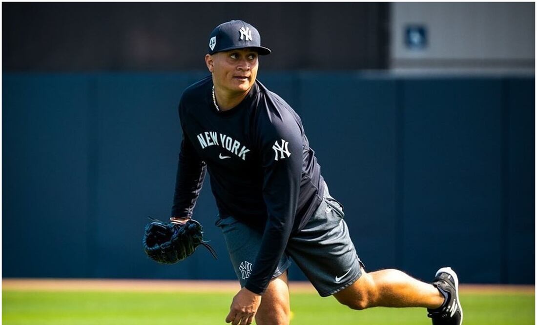 Víctor González en spring training con Yankees / FOTO: Instagram @mlbmexico