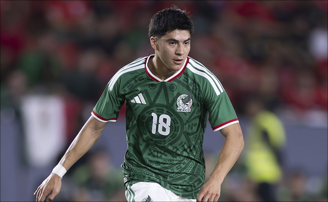 Obed Vargas, durante un partido con la Selección Mexicana. FOTO: Imago7