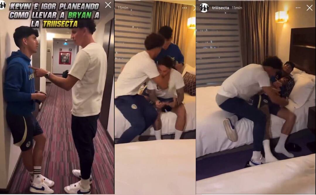 Kevin y Lichnovsky no quieren que Brian Rodríguez se vaya del América. Foto: Especial